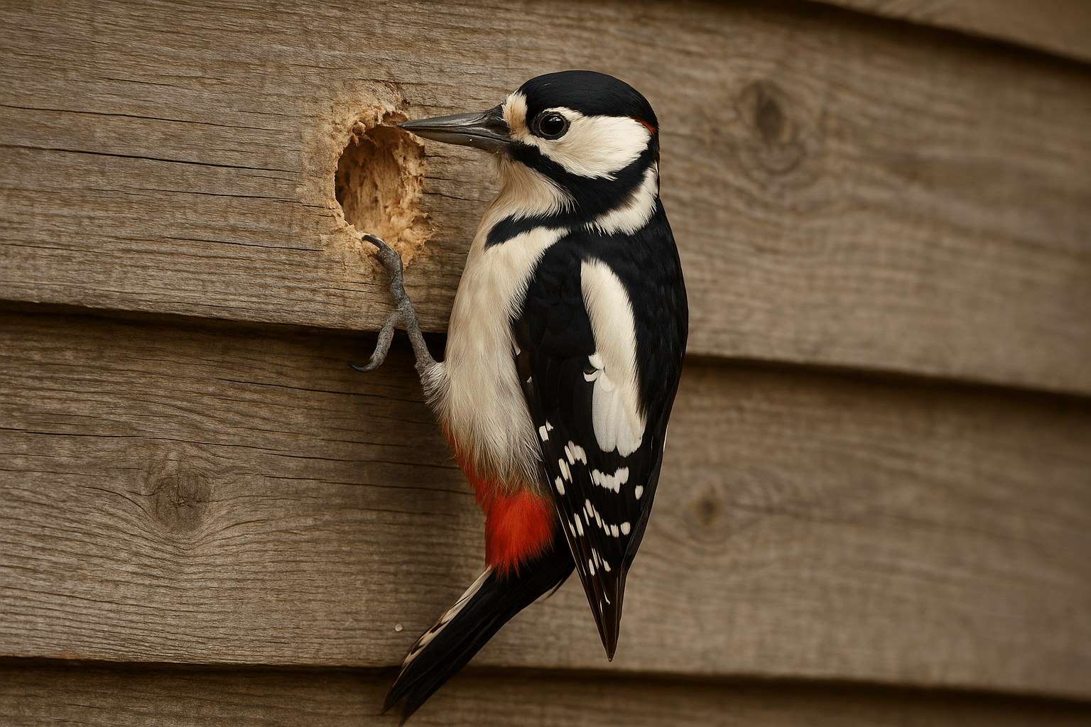Kirjurähn, kes tokisb maja seina auku